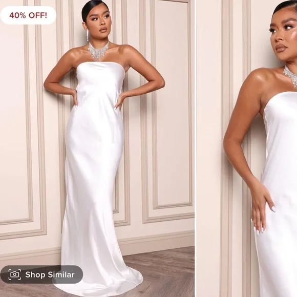 Fashion Nova | Dresses | Satin Maxi Dress | Poshmark